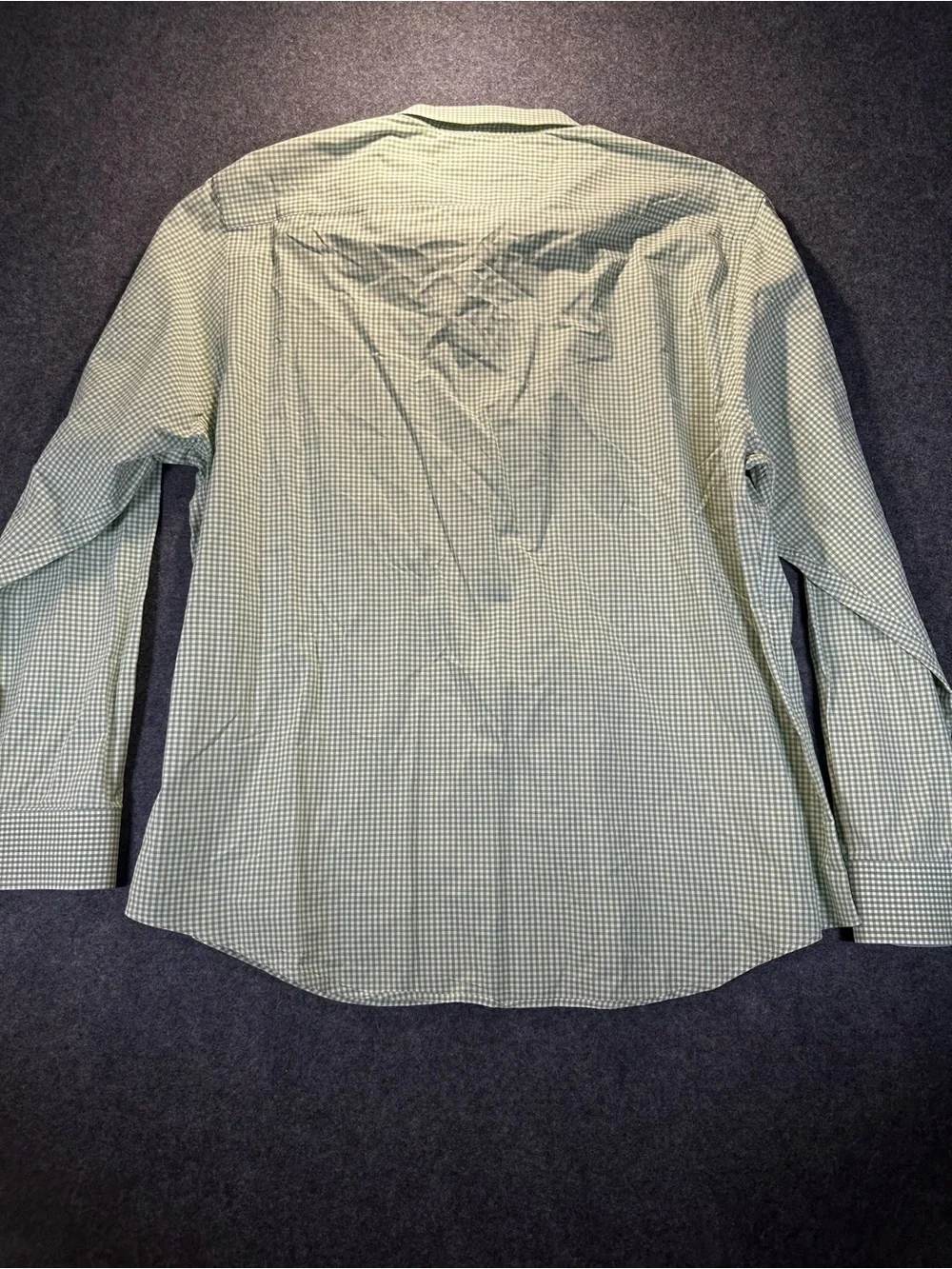 Banana Republic Light Green Micro-Check Dress Shirt